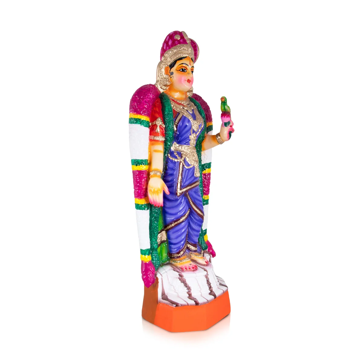 Andal Paper Mache Golu Bommai - 18 x 10 Inches | Giri Golu Doll/ Navaratri Golu Bomma/Gombe/Bommai - Image 4