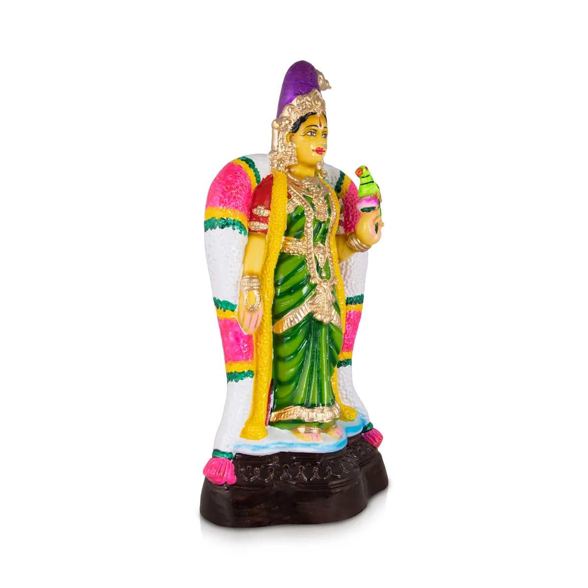 Andal Paper Mache Golu Bommai - 18 x 7 Inches | Giri Golu Doll/ Navaratri Golu Bomma/Gombe/Bommai - Image 3