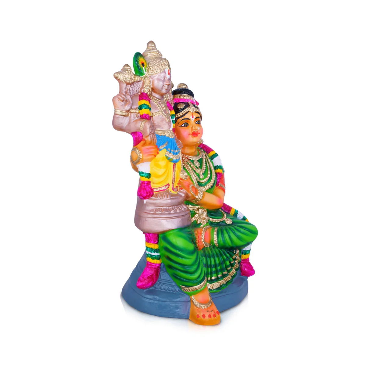 Andal Perumal Paper Mache Golu Bommai - 24 x 11 Inches | Giri Golu Doll/ Navaratri Golu Bomma/Gombe/Bommai - Image 3