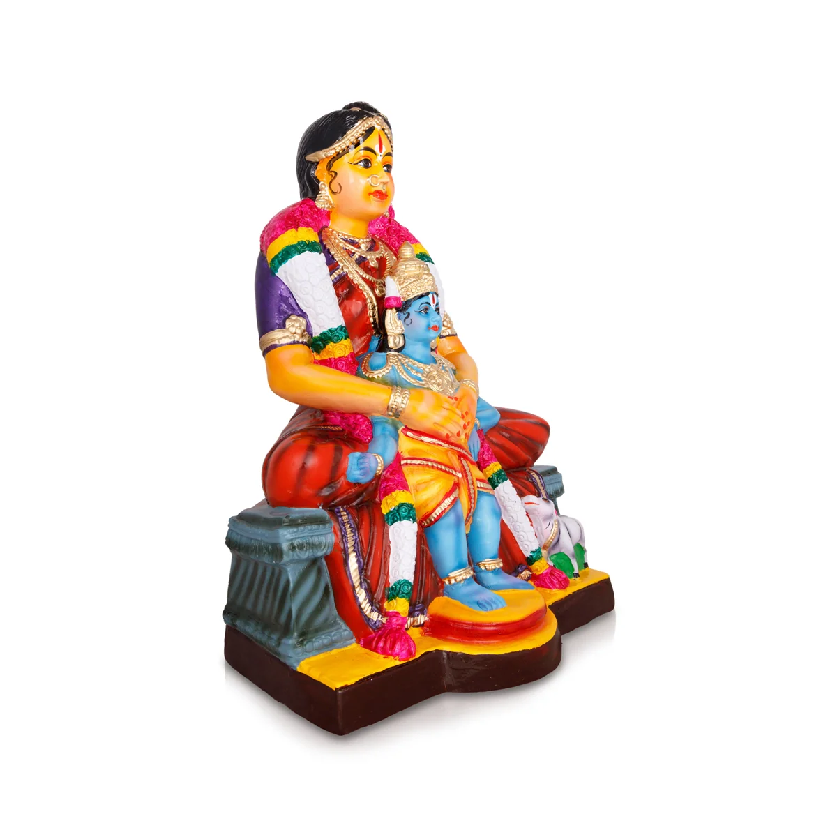 Andal Rajagopala Krishna Murti Paper Mache Golu Bommai - 20 X 14 Inches | Navaratri Golu Gombe/ Giri Golu Doll - Image 3