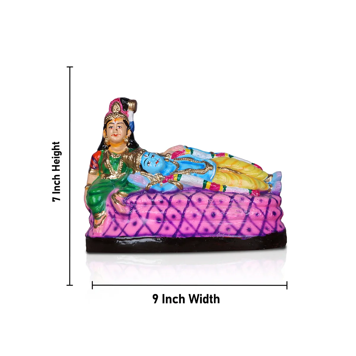 Andal Rangamannar Clay Golu Bommai - 7 Inches | Giri Golu Doll/ Navaratri Golu Bomma/Gombe/Bommai - Image 6