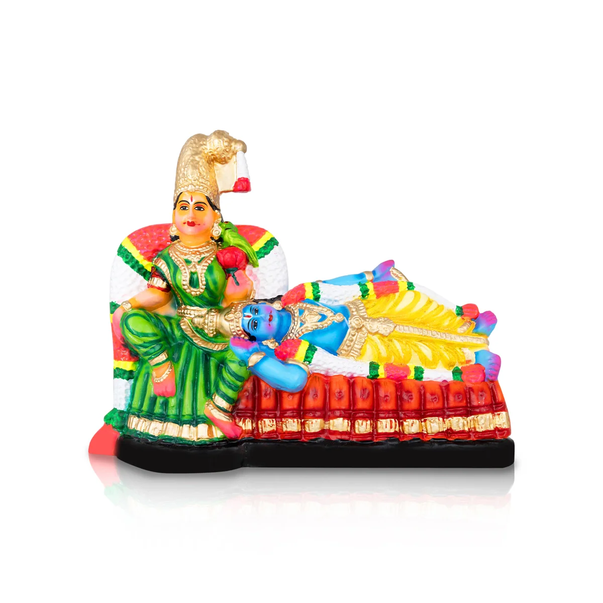 Andal Rangamannar Clay Golu Bommai - 10 X 12 Inches | Giri Golu Doll/ Navaratri Gombe/ Navratri Decor - Image 3