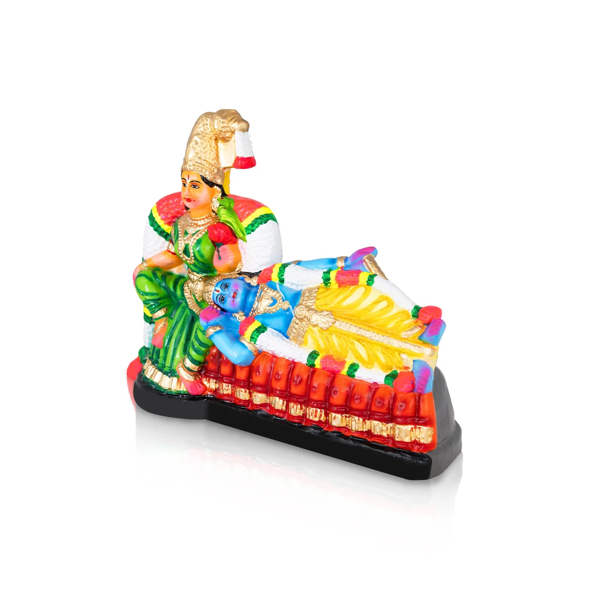 Andal Rangamannar Clay Golu Bommai - 10 X 12 Inches | Giri Golu Doll/ Navaratri Gombe/ Navratri Decor - Image 4