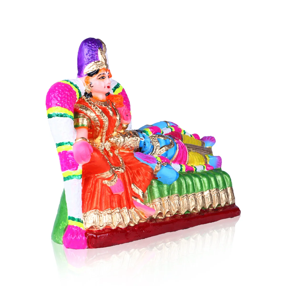 Andal RangaMannar Clay Golu Bommai - 9 x 11 Inches | Giri Golu Doll/ Navaratri Golu Bomma/Gombe/Bommai - Image 2