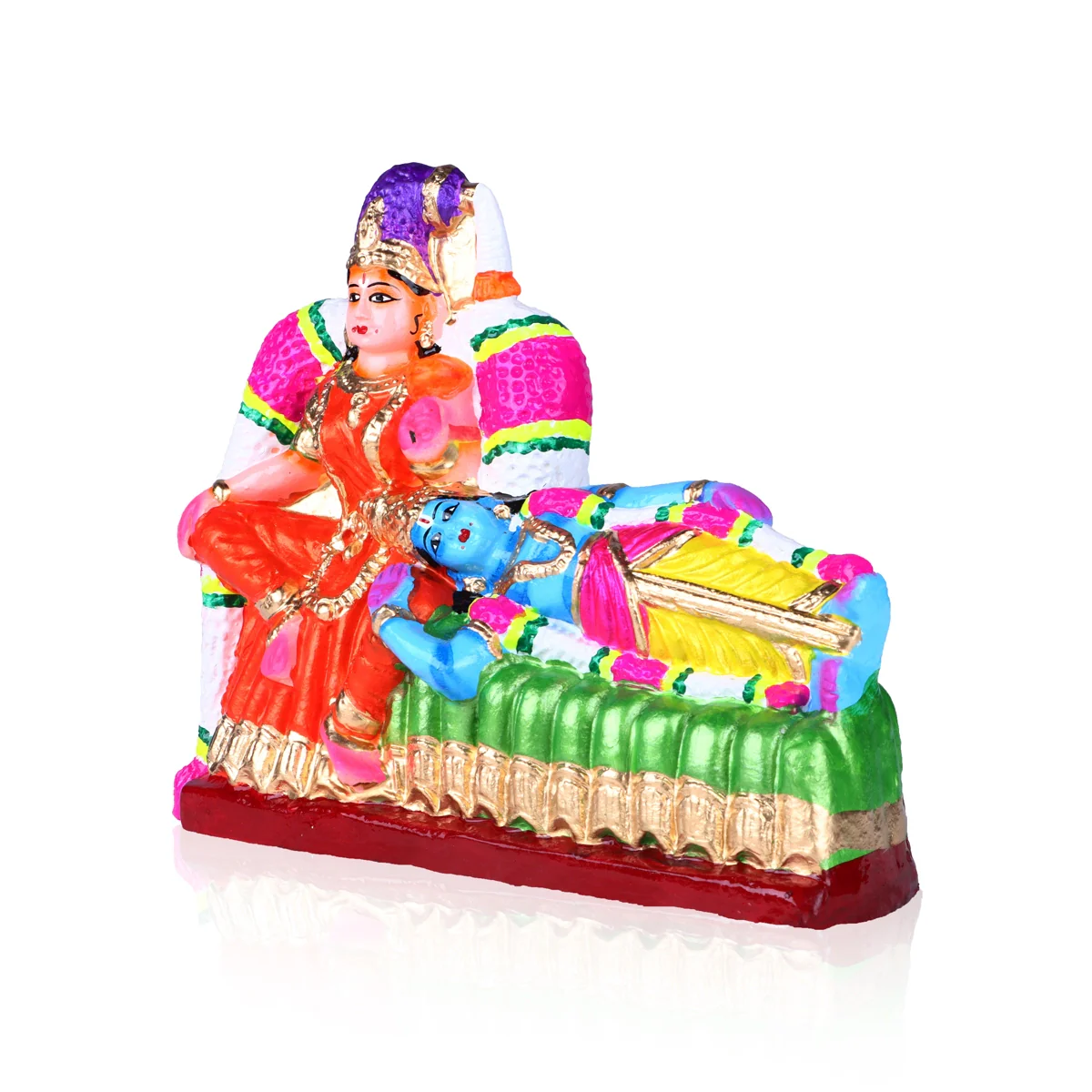Andal RangaMannar Clay Golu Bommai - 9 x 11 Inches | Giri Golu Doll/ Navaratri Golu Bomma/Gombe/Bommai - Image 3