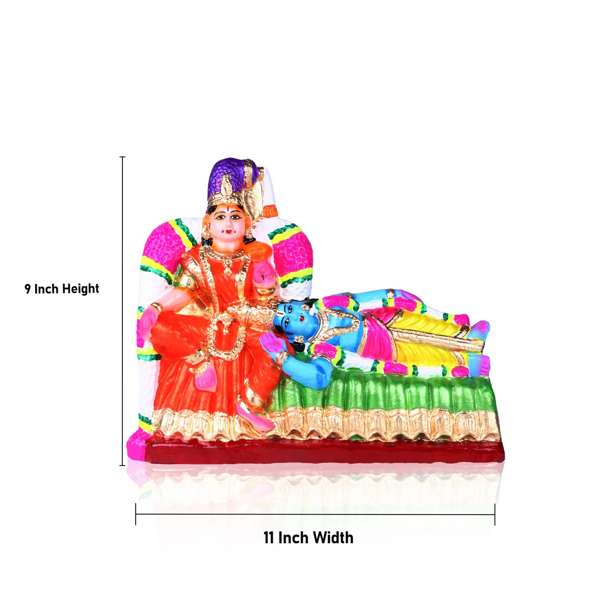 Andal RangaMannar Clay Golu Bommai - 9 x 11 Inches | Giri Golu Doll/ Navaratri Golu Bomma/Gombe/Bommai - Image 5