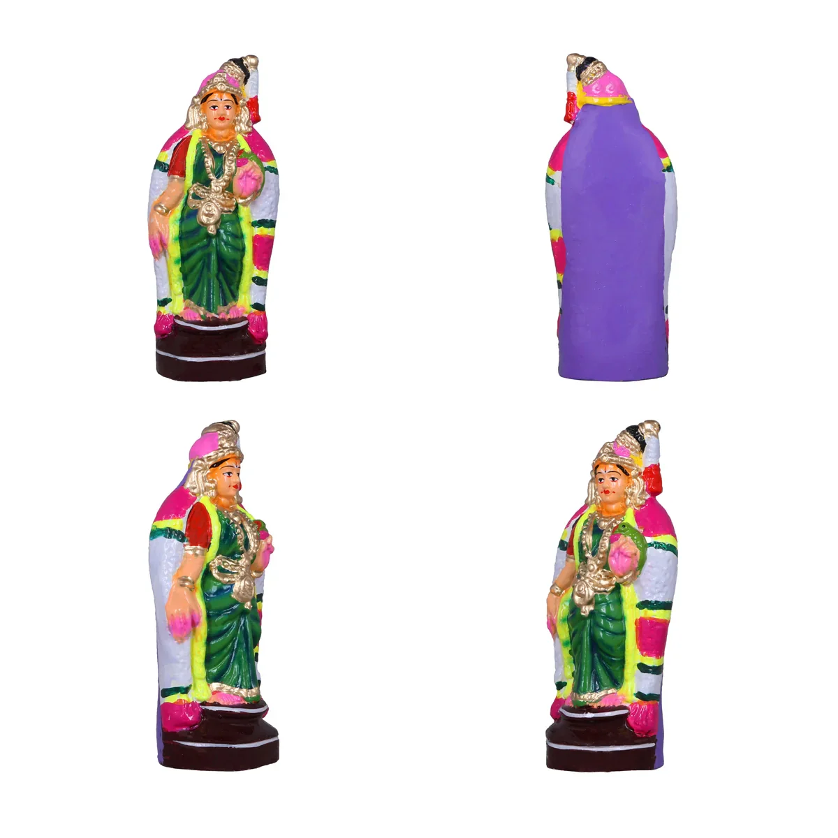 Andal Rangamannar Garudazhwar Clay Golu Bommai Set - 10 x 4 Inches | Giri Golu Doll/ Navaratri Golu Bomma/Gombe/Bommai - Image 3