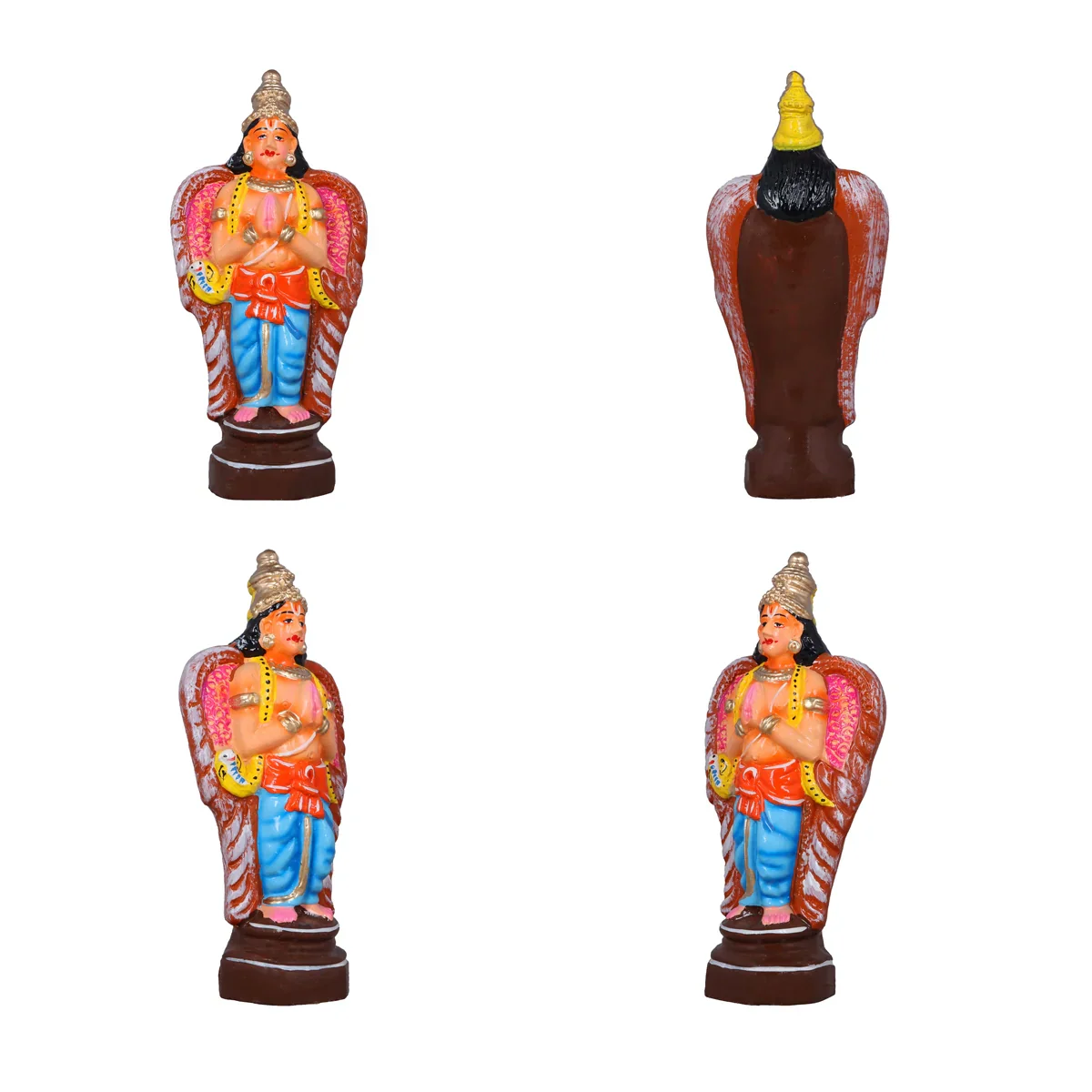 Andal Rangamannar Garudazhwar Clay Golu Bommai Set - 10 x 4 Inches | Giri Golu Doll/ Navaratri Golu Bomma/Gombe/Bommai - Image 4