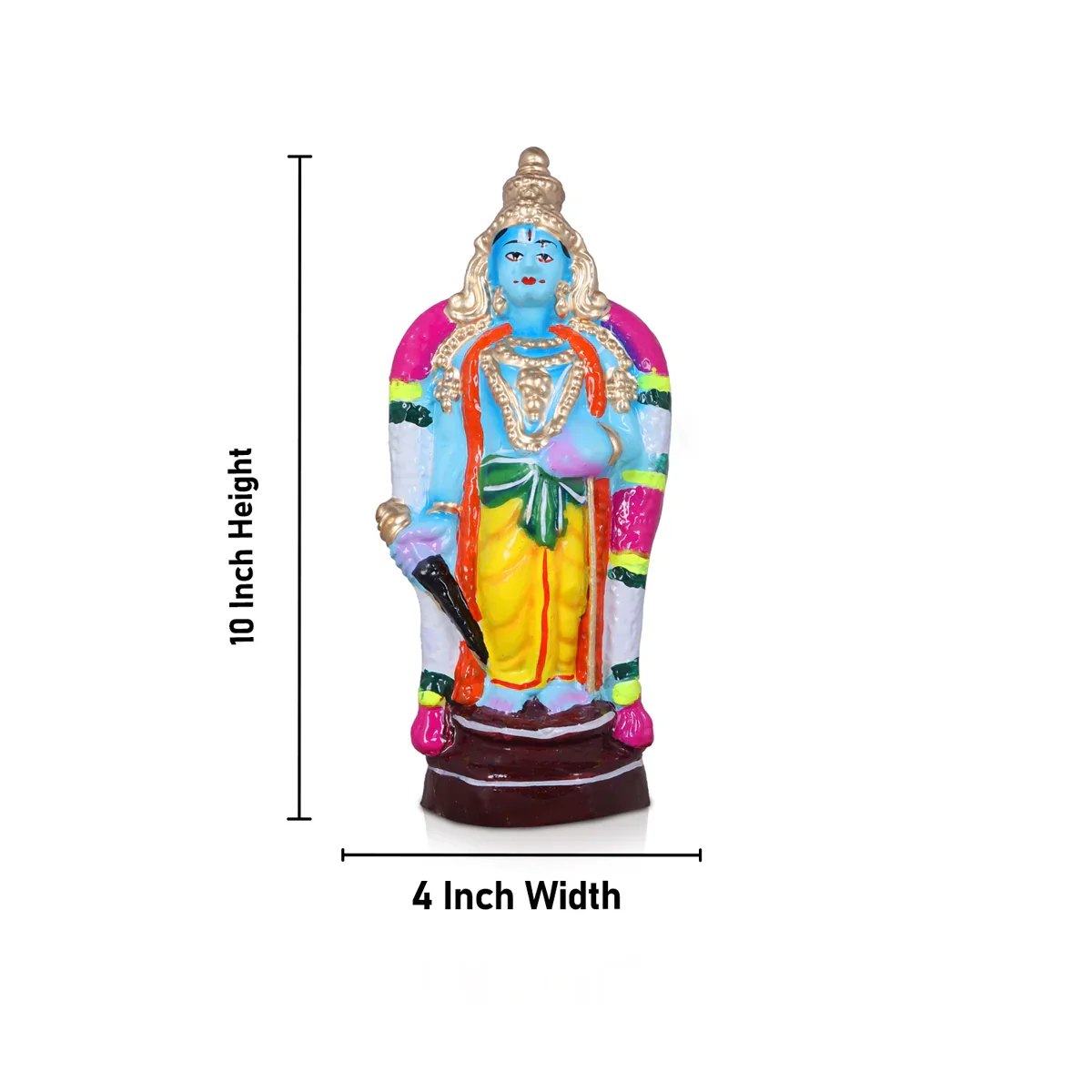Andal Rangamannar Garudazhwar Clay Golu Bommai Set - 10 x 4 Inches | Giri Golu Doll/ Navaratri Golu Bomma/Gombe/Bommai - Image 5