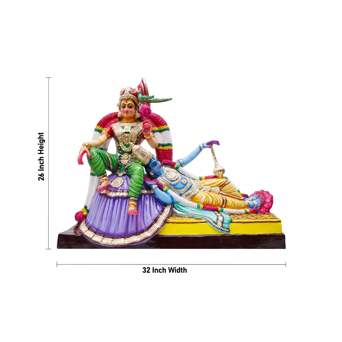 Andal Rangamannar Paper Mache Golu Bommai - 26 x 32 Inches | Giri Golu Doll/ Navaratri Golu Bomma/Gombe/Bommai - Image 2
