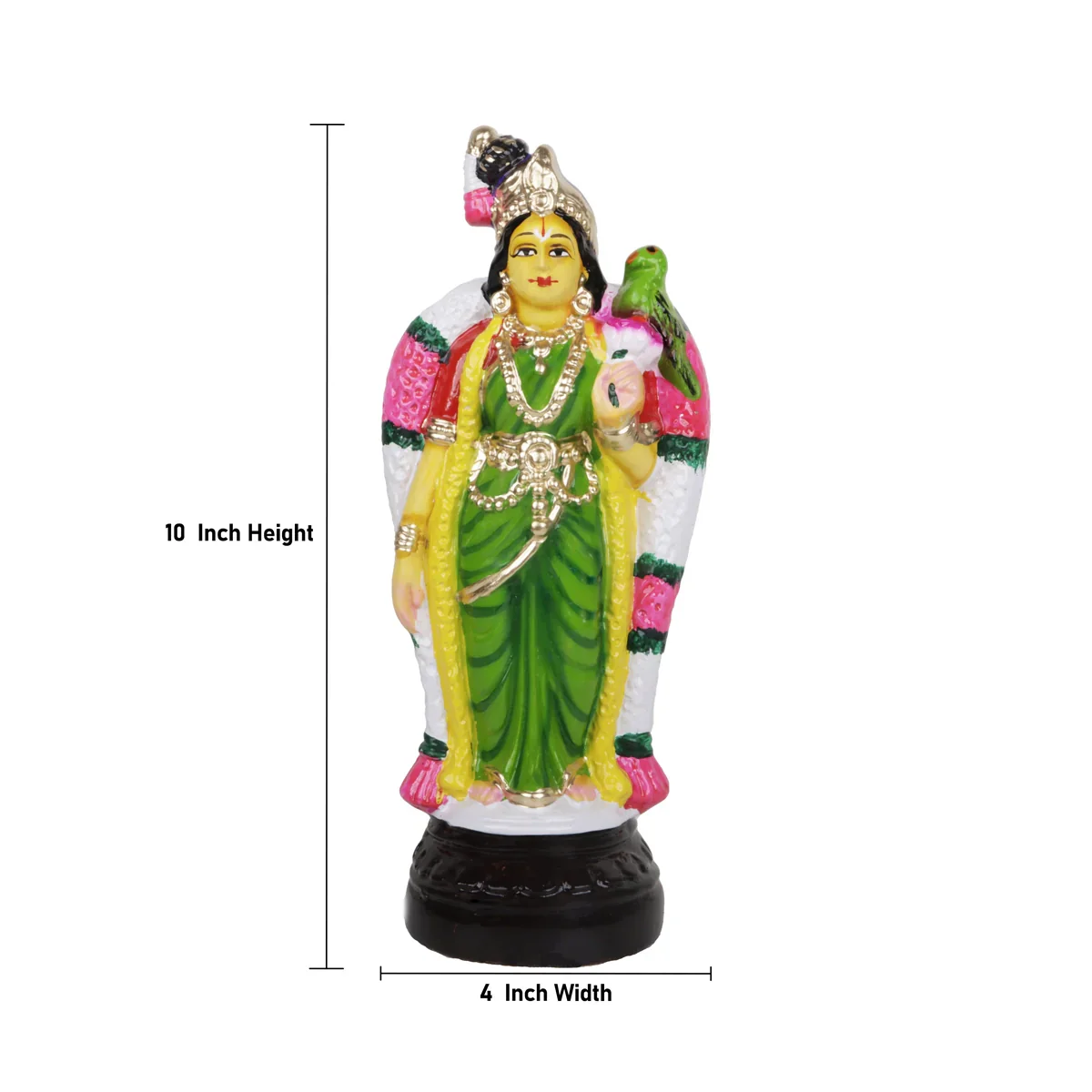 Andal Paper Mache Golu Bommai - 10 x 4 Inches | Giri Golu Doll/ Navaratri Golu Bomma/Gombe/Bommai - Image 5