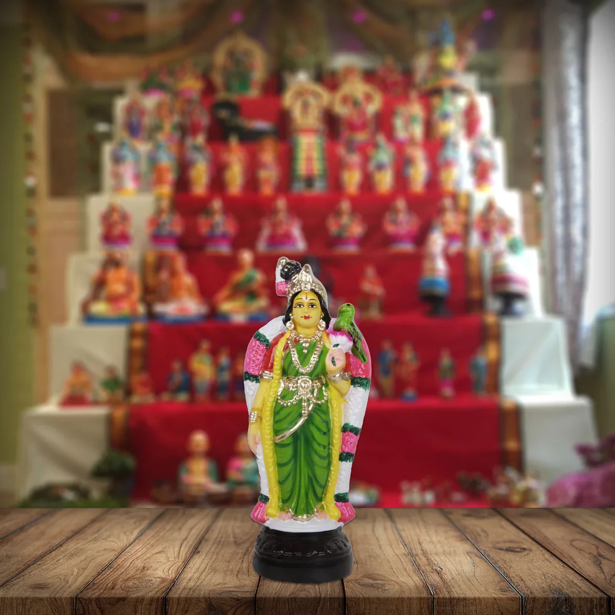 Andal Paper Mache Golu Bommai - 10 x 4 Inches | Giri Golu Doll/ Navaratri Golu Bomma/Gombe/Bommai - Image 6