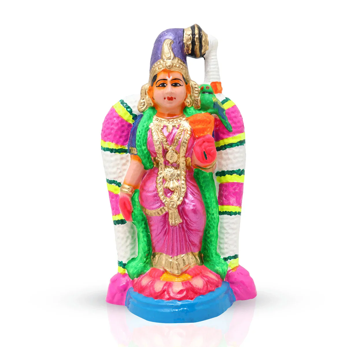 Andal Clay Golu Bommai - 9 x 5 Inches | Giri Golu Doll/ Navaratri Golu Bomma/Gombe/Bommai - Image 2