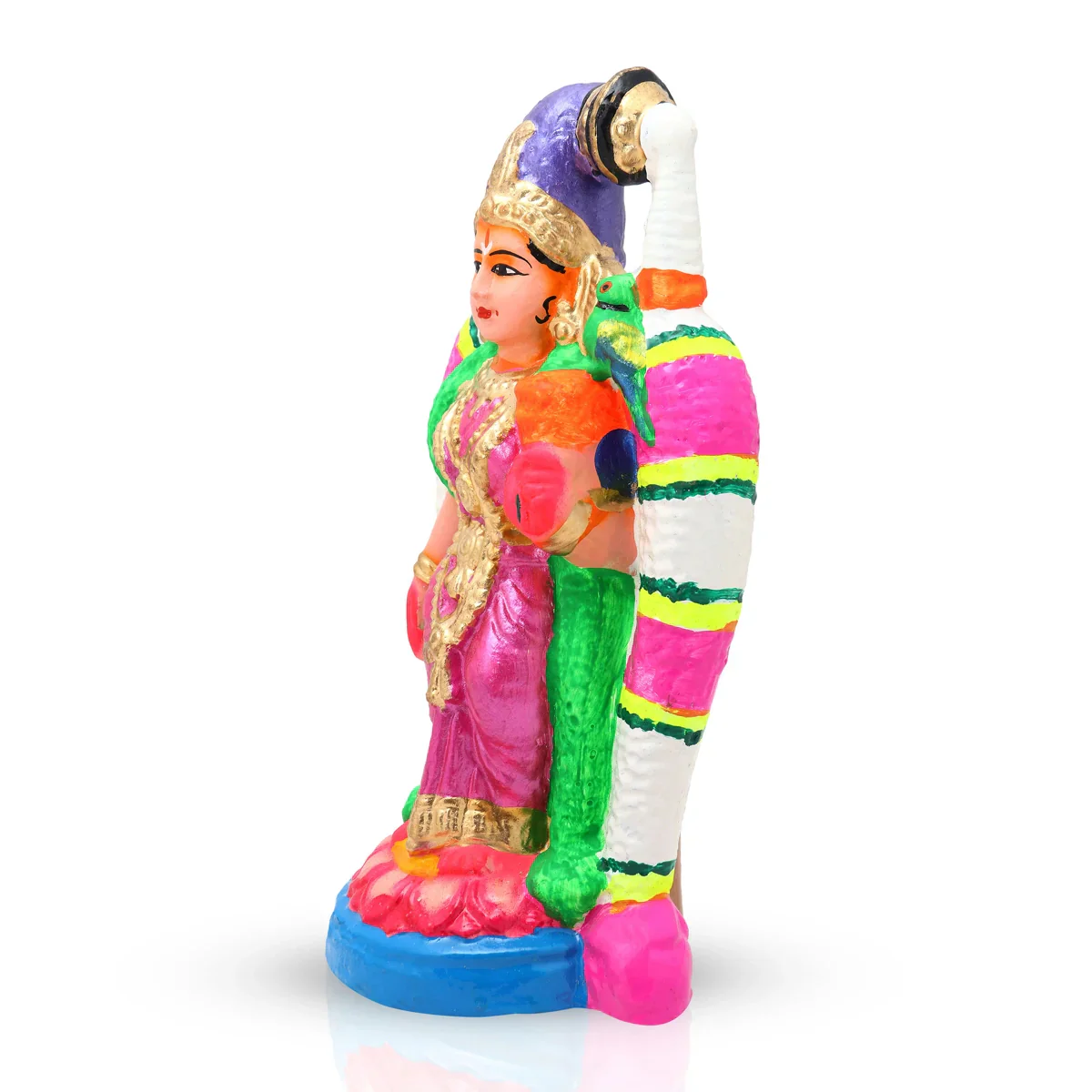 Andal Clay Golu Bommai - 9 x 5 Inches | Giri Golu Doll/ Navaratri Golu Bomma/Gombe/Bommai - Image 4
