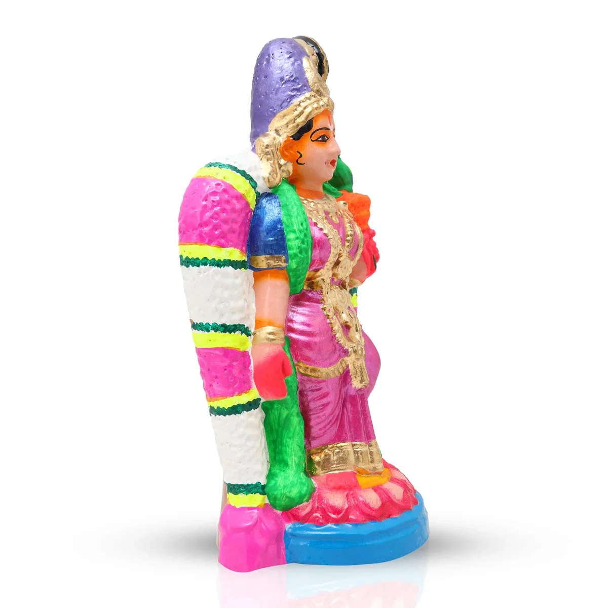 Andal Clay Golu Bommai - 9 x 5 Inches | Giri Golu Doll/ Navaratri Golu Bomma/Gombe/Bommai - Image 5