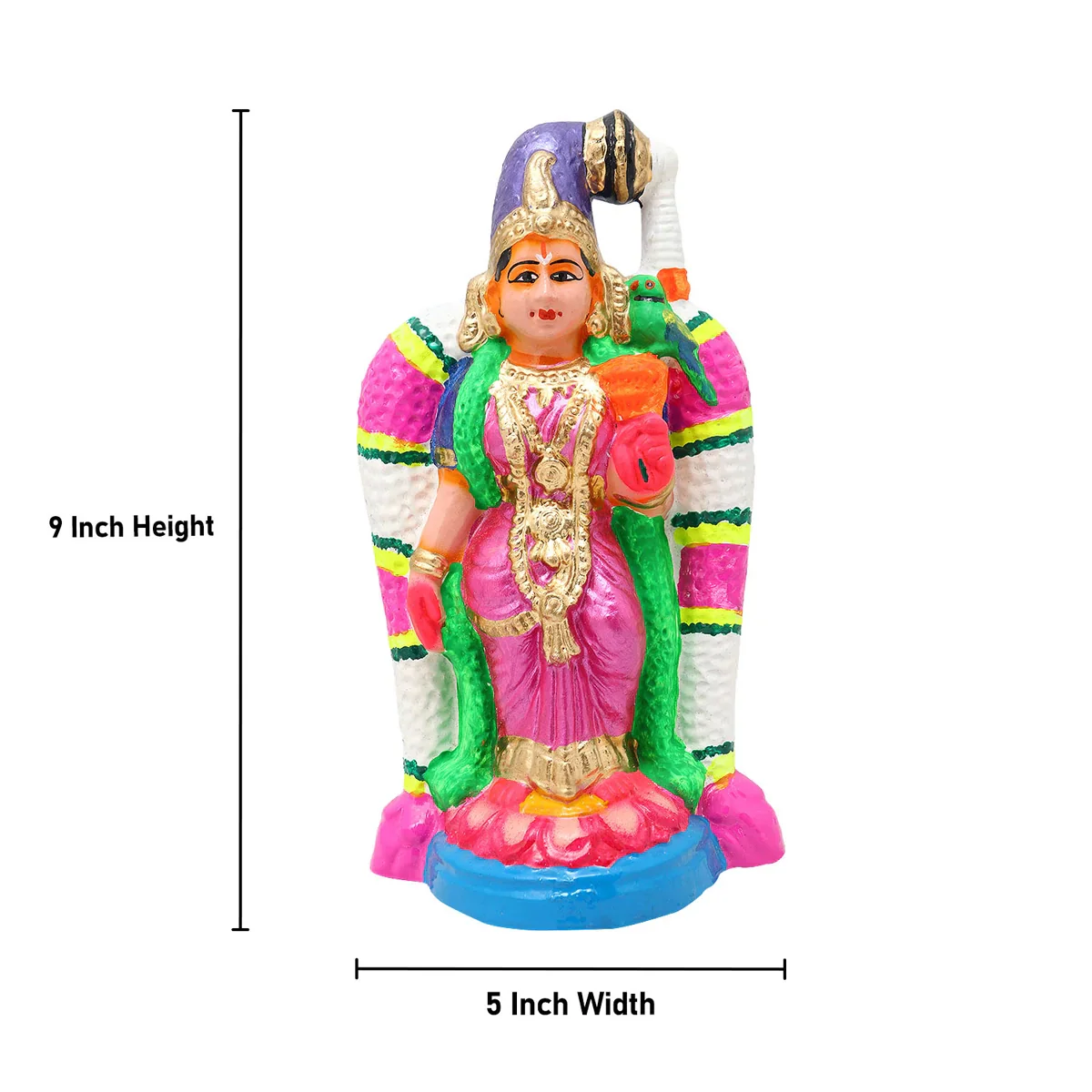 Andal Clay Golu Bommai - 9 x 5 Inches | Giri Golu Doll/ Navaratri Golu Bomma/Gombe/Bommai - Image 6