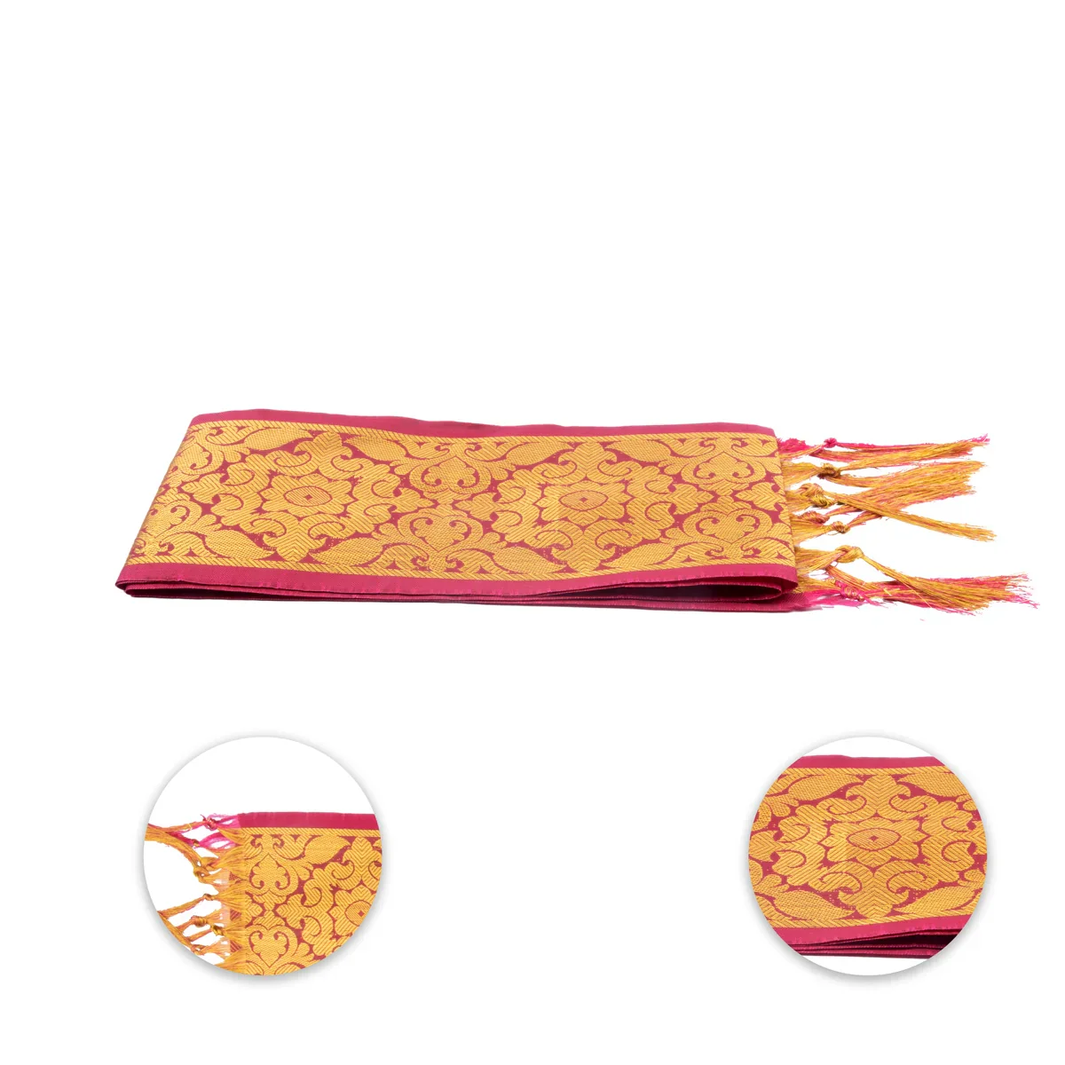 Angavastra - 1.80 Mtr | Jari Towel/ Kasavu Shawl for Men - Image 7