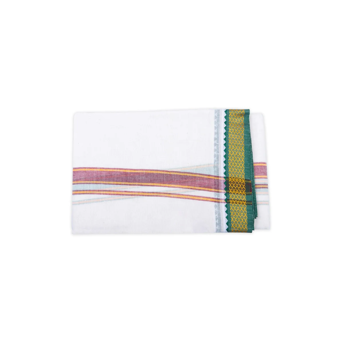 Angavastra - 1.80 Mtrs | Mayilkan Border Towel/ Gamcha/ Thundu For Traditional And Daily Wear - Image 2
