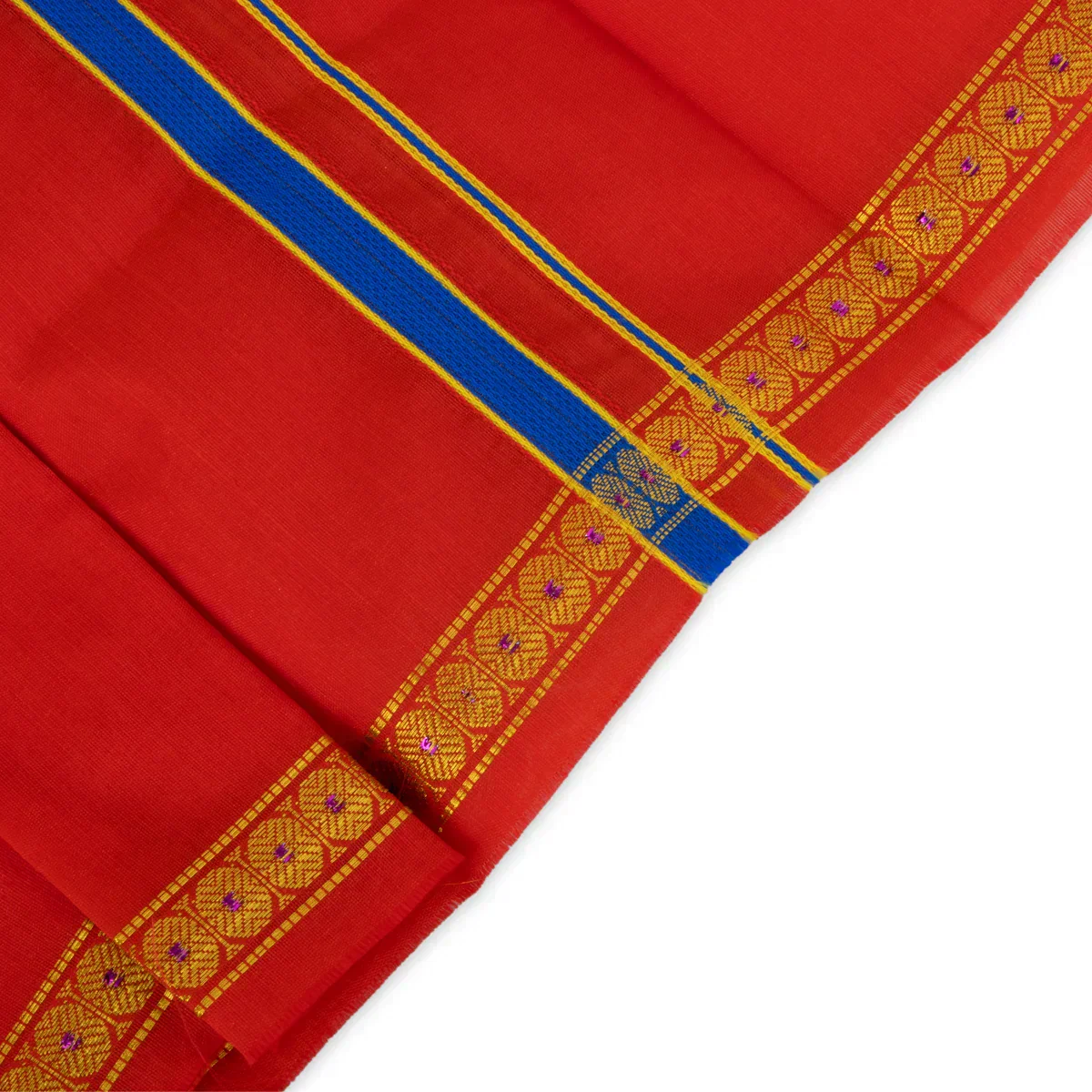 Angavastra - 1 Mtr | Rudraksha Border Towel/ Kasavu Shawl for Men - Image 3