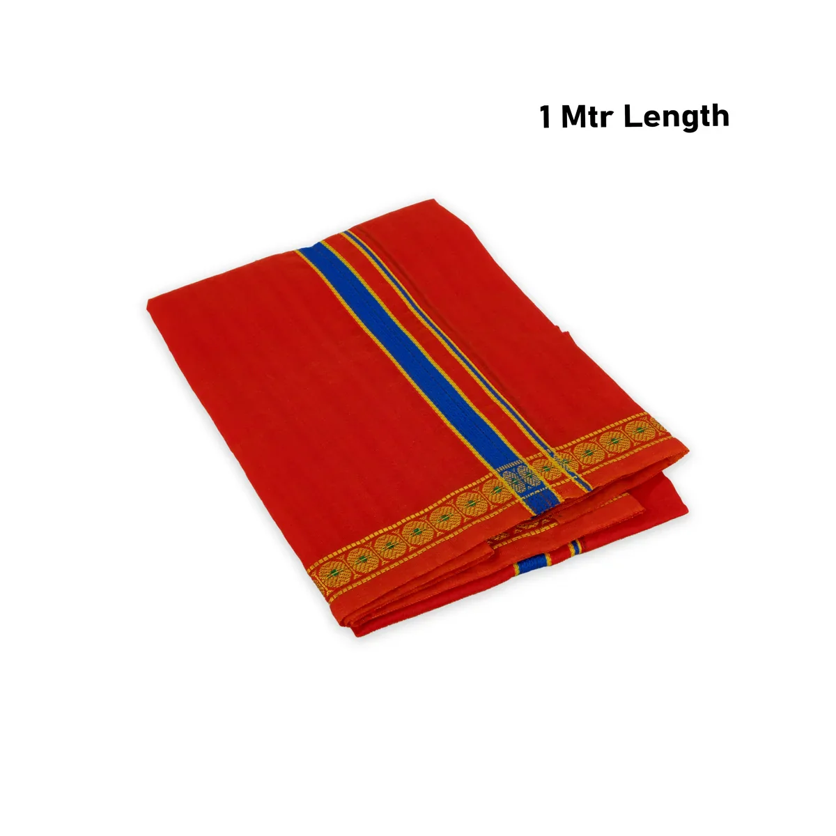 Angavastra - 1 Mtr | Rudraksha Border Towel/ Kasavu Shawl for Men - Image 4