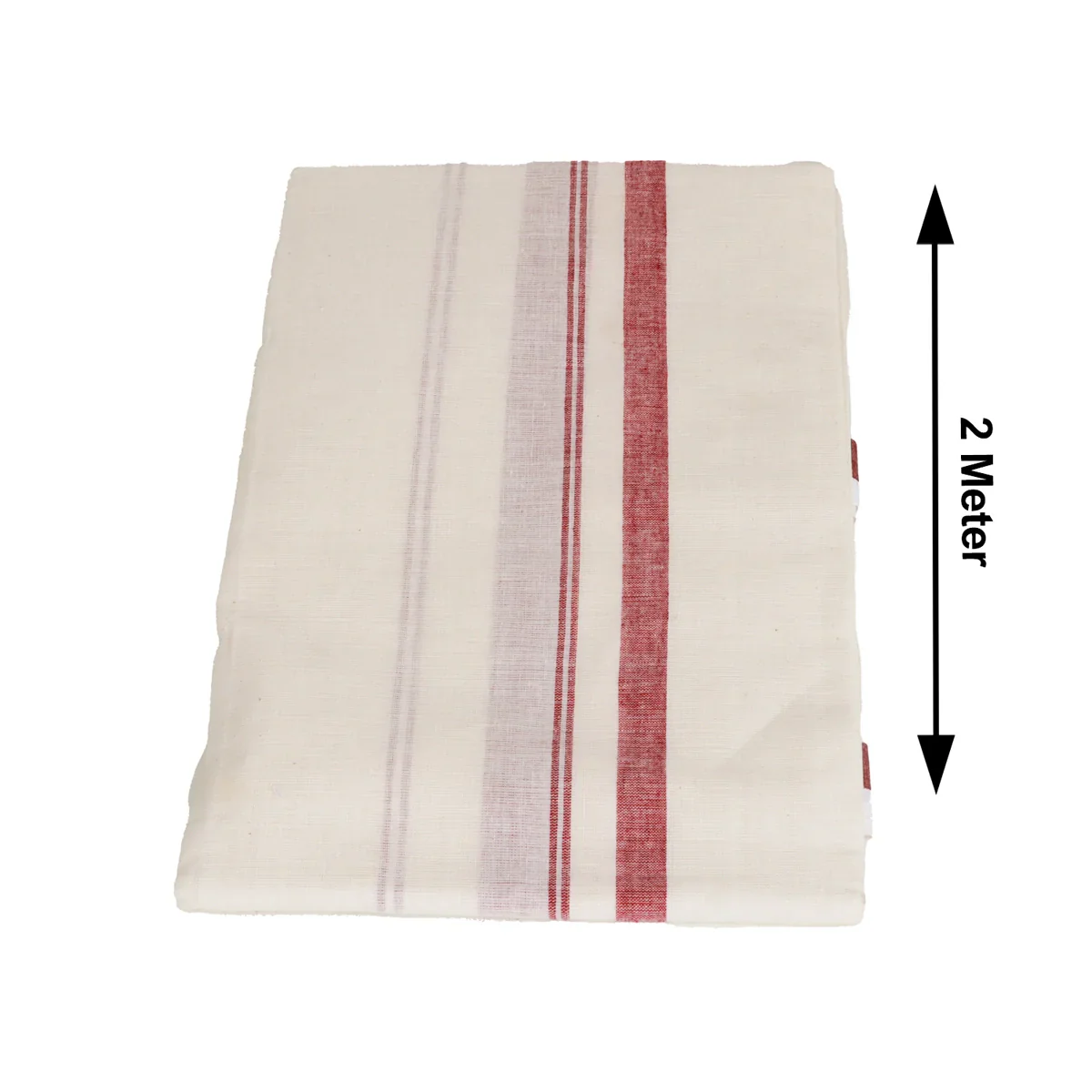 Angavastra - 2 Mtrs | Gundanchi Border Towel/ White Kasavu Shawl for Men - Image 3