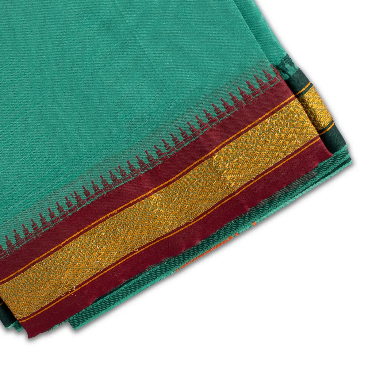 Angavastra - 4 Yards | Asha Pattu Kan Border Towel/ Kasavu Shawl for Men - Image 9