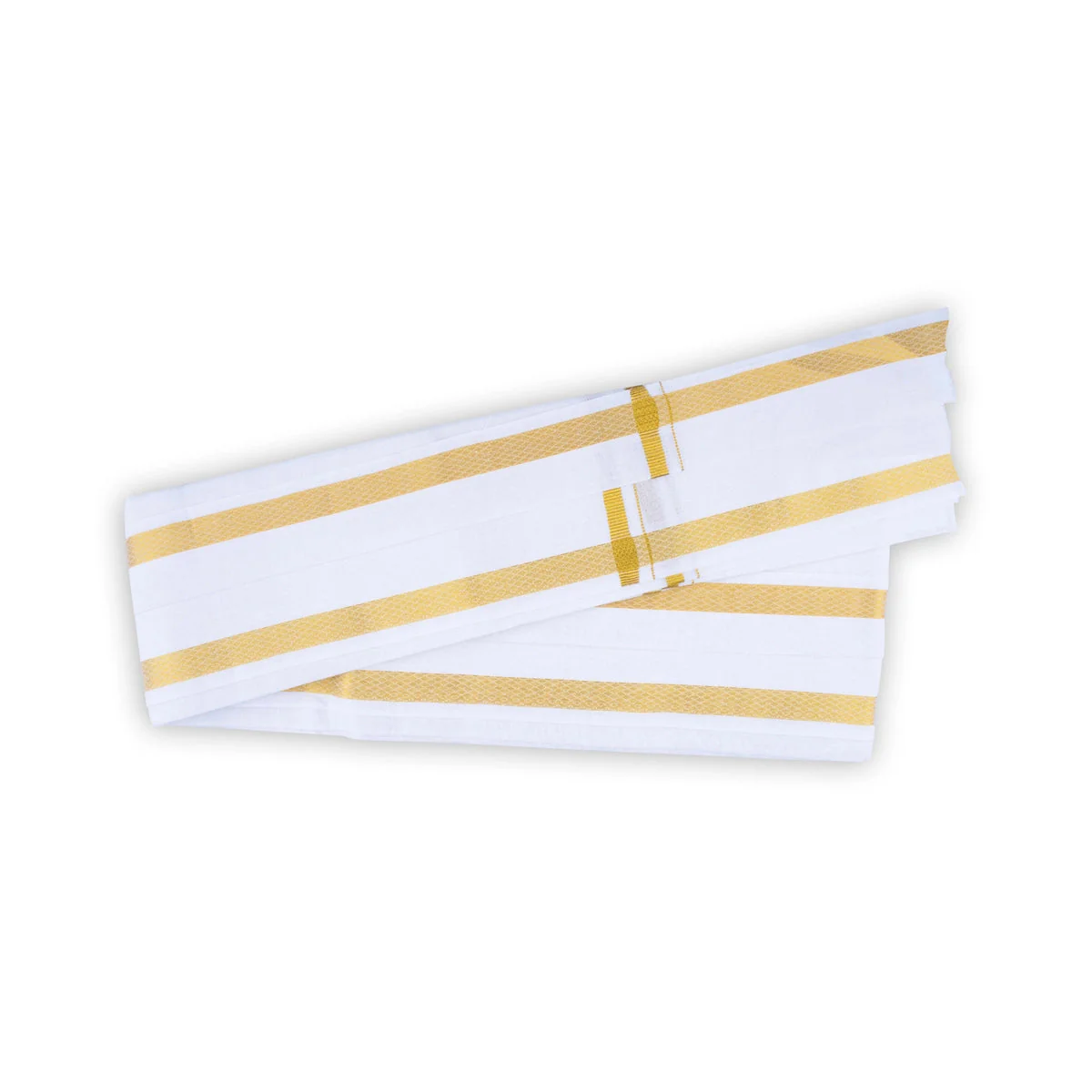 Angavastram - 1.80 Mtrs | White Towel/ Jari Border Thundu/ gamcha For Men - Image 3