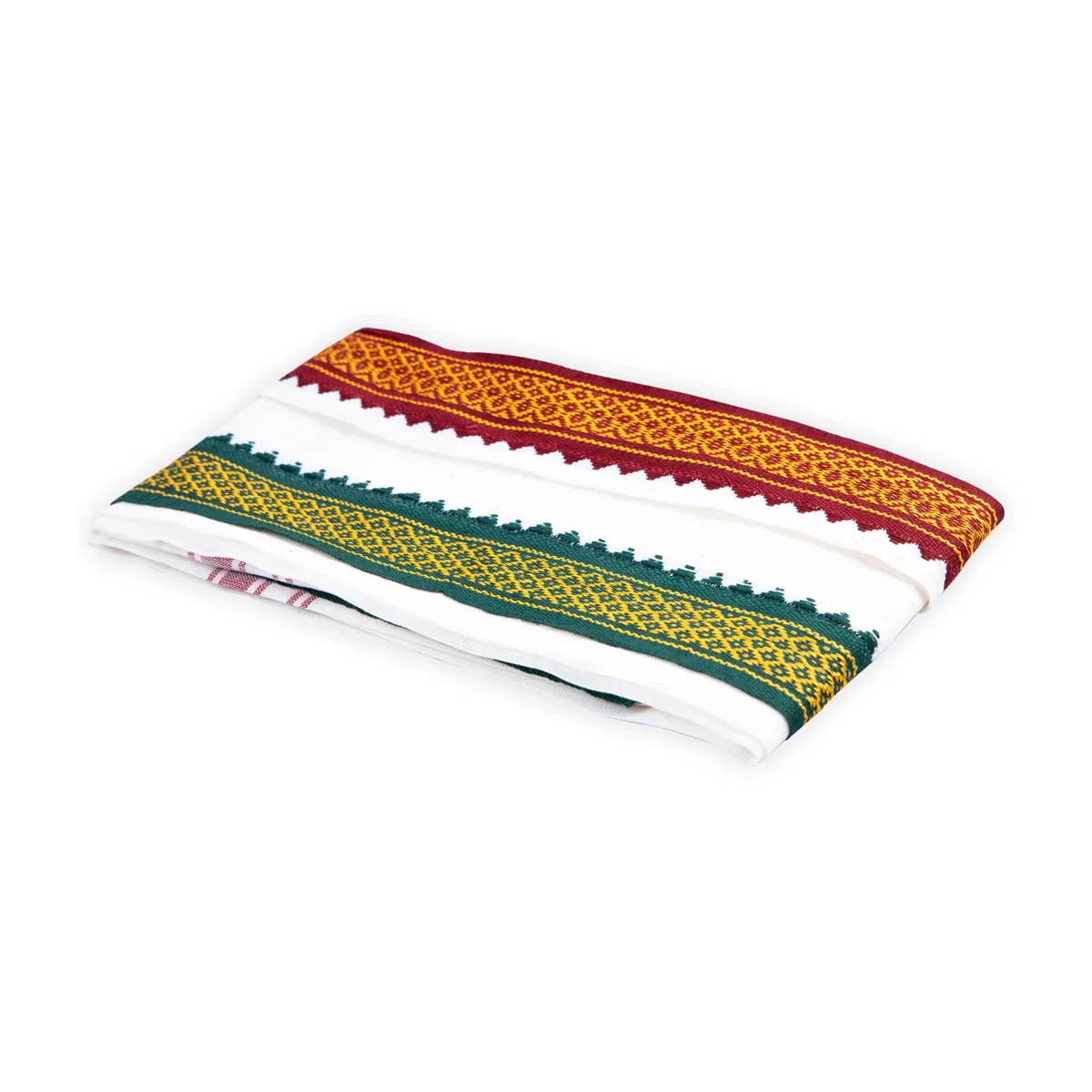 Angavastram - 2 Muzham | Mayilkan Border Thundu/ Half White Towel for Men - Image 2