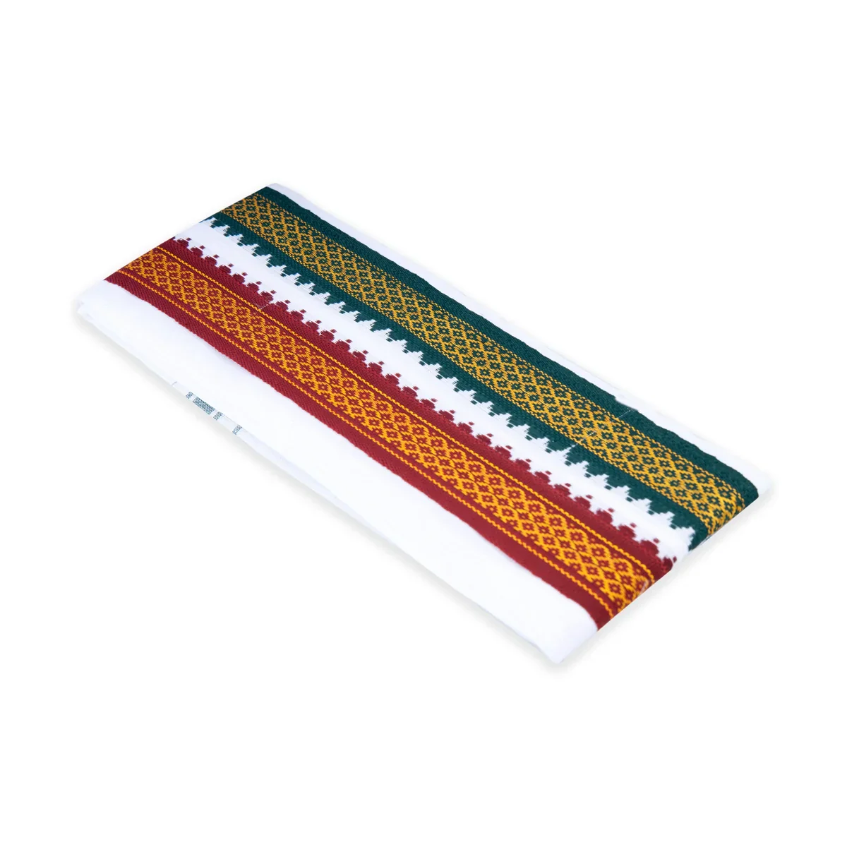 Angavastram - 4 Muzham | Mayilkan Border Thundu/ Cotton Angavastra/ White Towel for Men - Image 2