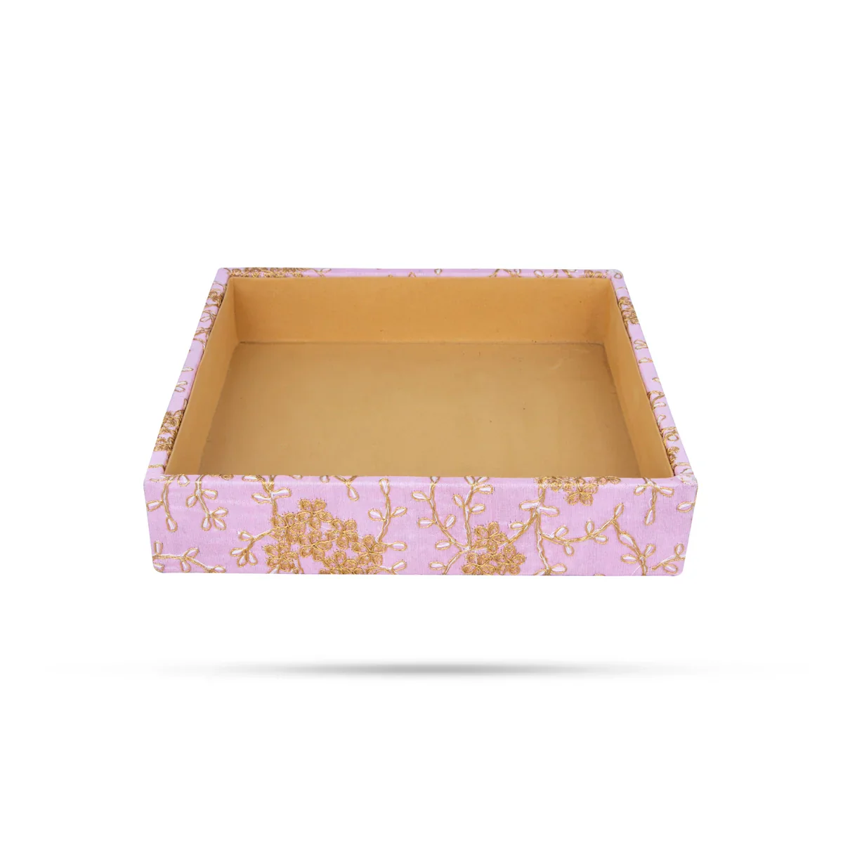 Angoori Tray - 2 x 10 Inches | Jari Design Tray/ Square Shape Decorated Tray for Home - Image 3