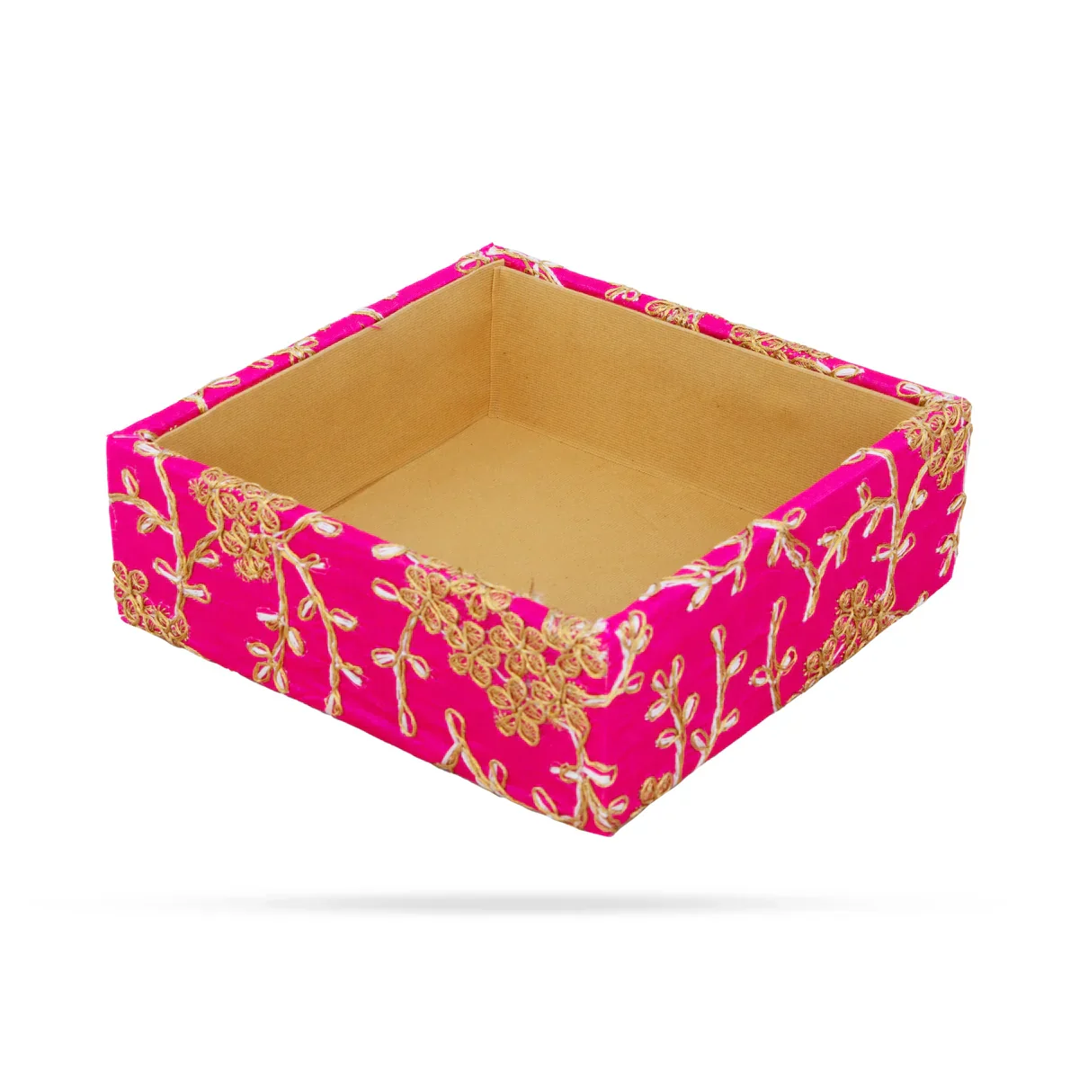 Angoori Tray - 2 x 6 Inches | Jari Design Tray/ Square Shape Decorated Tray for Home - Image 2