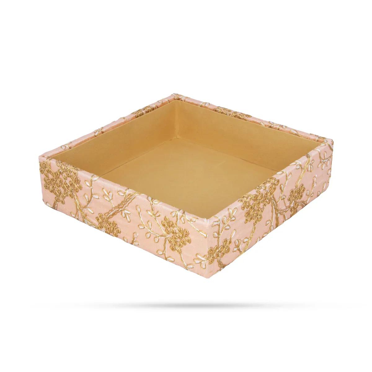 Angoori Tray - 2 x 8 Inches | Jari Design Tray/ Square Shape Decorated Tray for Home - Image 2