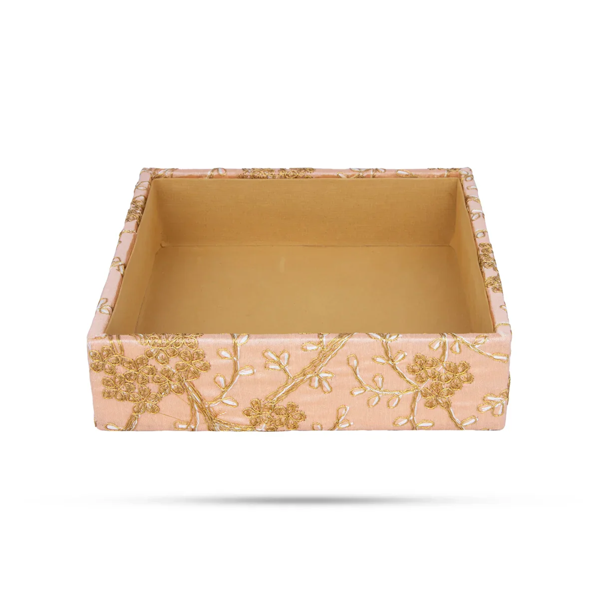 Angoori Tray - 2 x 8 Inches | Jari Design Tray/ Square Shape Decorated Tray for Home - Image 3