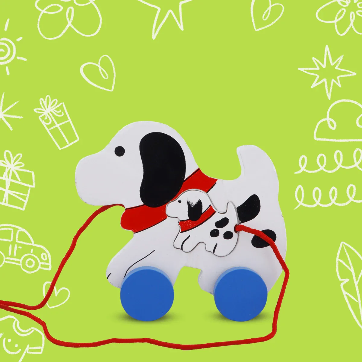 Animal Shape Pull Along Toy - 5 Inches | Wooden Toy for Kids - Image 5