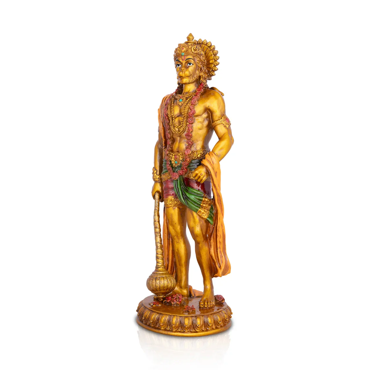 Anjaneya Statue - 10 x 3 Inches | Hanuman Statue/ Hanuman Murti/ Resin Statue for Pooja - Image 3