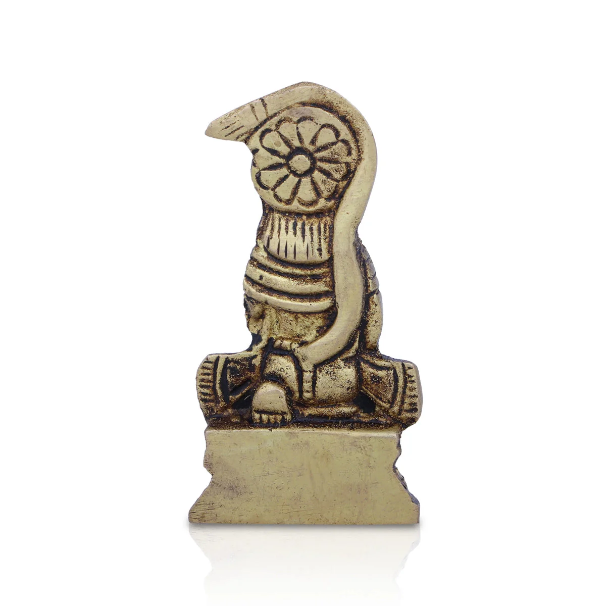 Anjaneya Statue - 2 X 1.5 Inches | Hanuman Statue/ Antique Brass Idol For Pooja - Image 3