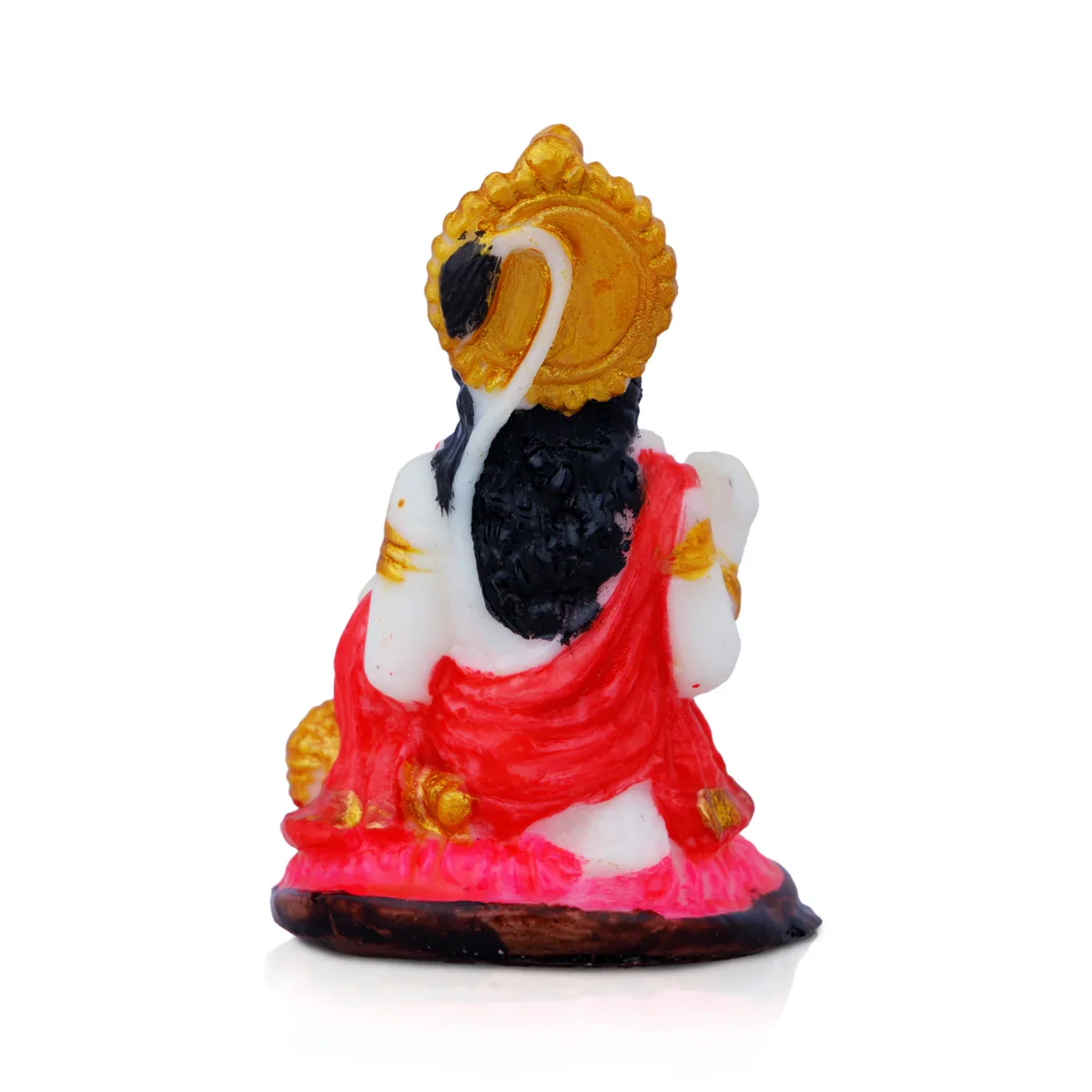 Anjaneya Statue - 3 x 2.5 Inches | Marble Dust Statue/ Hanuman Murti for Pooja - Image 4