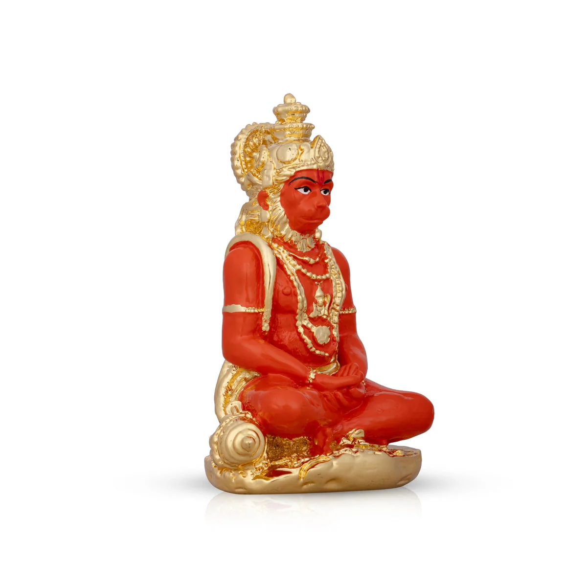 Anjaneya Statue - 5 x 3 Inches | Ceramic Sculpture/ Hanuman Statue for Pooja - Image 4