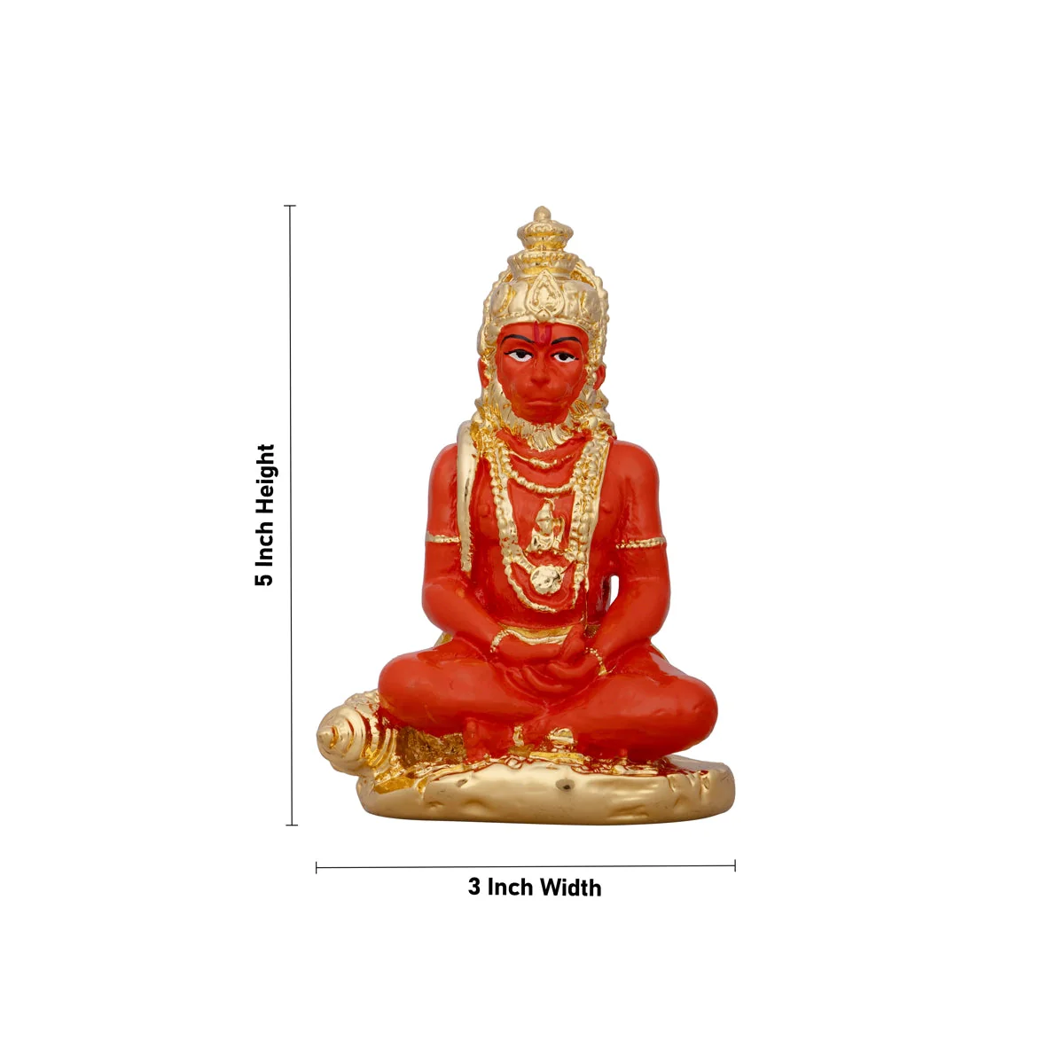 Anjaneya Statue - 5 x 3 Inches | Ceramic Sculpture/ Hanuman Statue for Pooja - Image 7