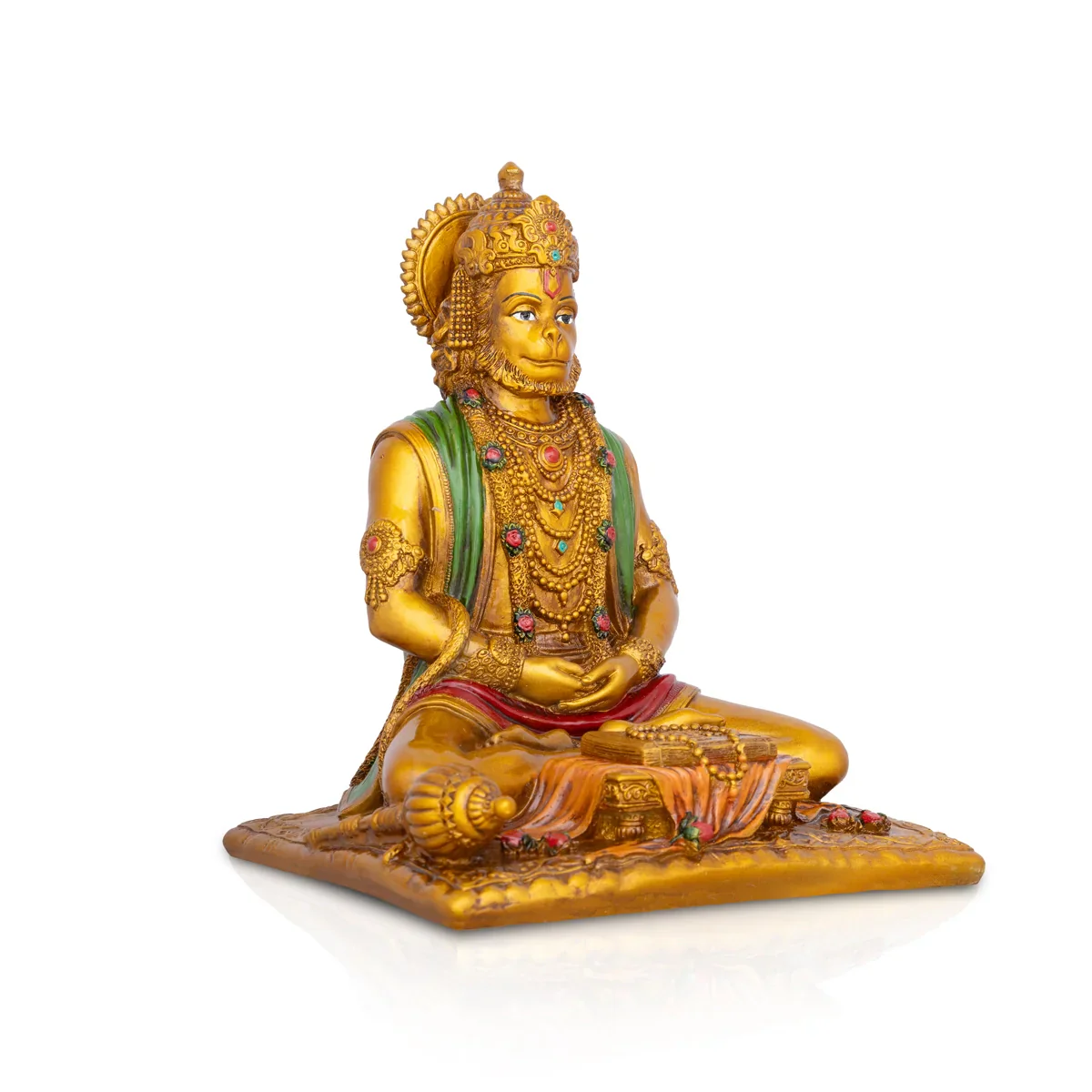 Anjaneya Statue - 8 x 6 Inches | Hanuman Statue/ Hanuman Murti/ Resin Statue for Pooja - Image 2