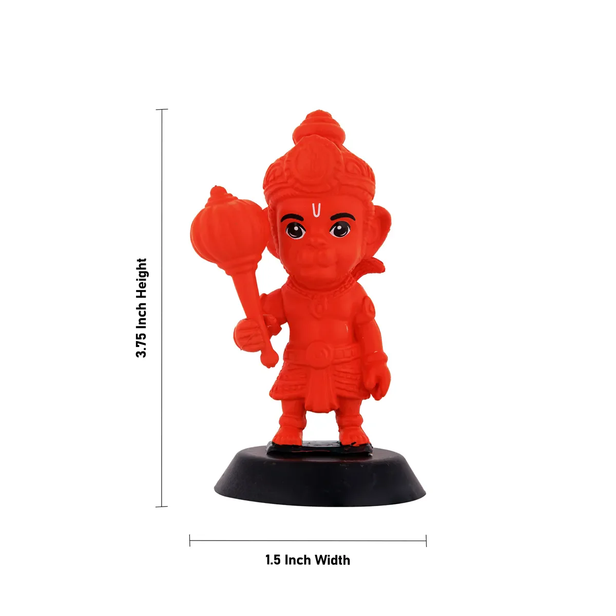 Anjaneya Statue Car Dashboard Stand - 3.75 X 1.5 Inches | Car Decor/ Red Colour Hanuman Idol For Gifting - Image 4