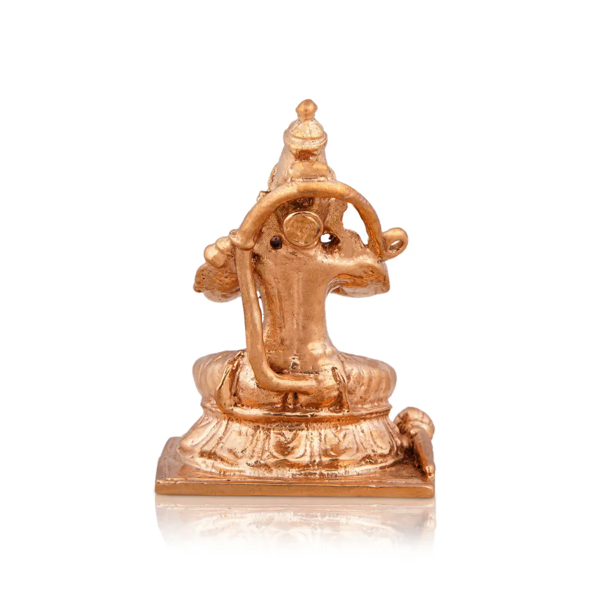 Anjaneya Statue Sitting On Base - 2.5 X 1.75 Inches | Panchaloha Statue/ Hanuman Statue For Worship - Image 5