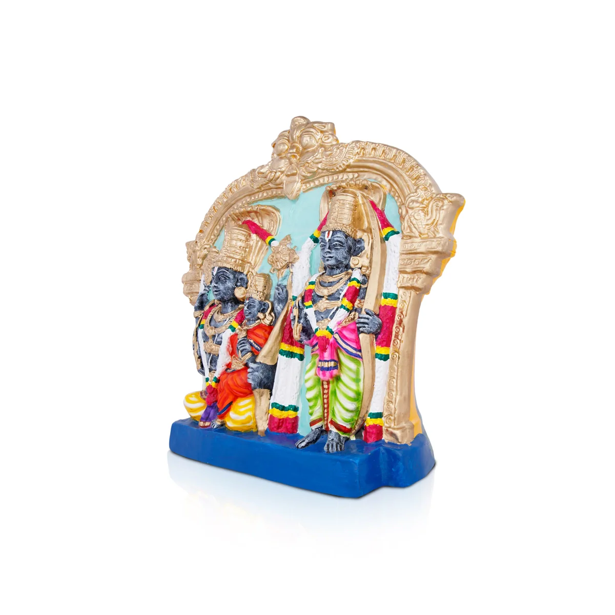 Annamacharya Bhadrachalam Paper Mache Golu Bommai Pair - 15 x 16 Inches | Giri Golu Doll/Navaratri Golu Bomma - Image 5