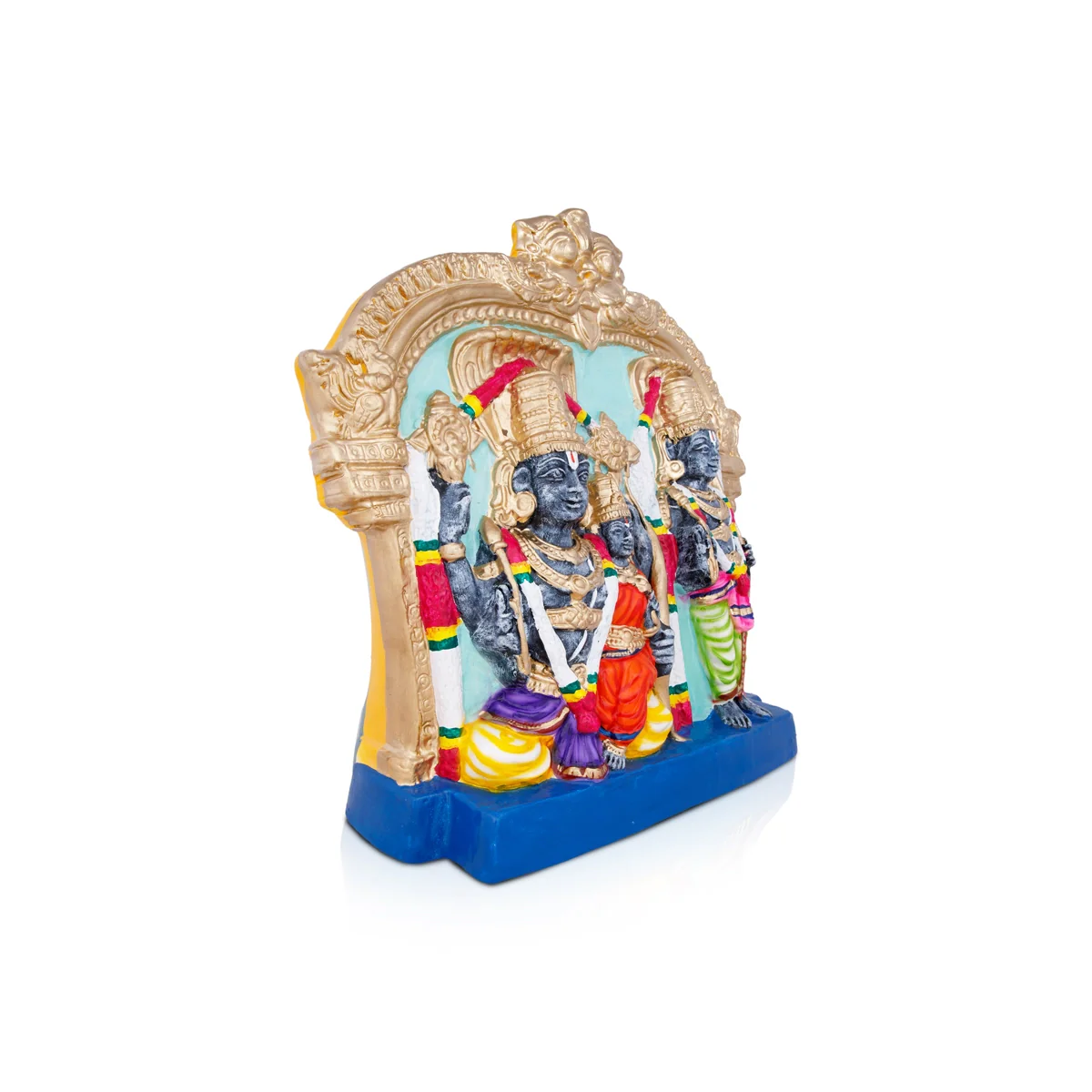 Annamacharya Bhadrachalam Paper Mache Golu Bommai Pair - 15 x 16 Inches | Giri Golu Doll/Navaratri Golu Bomma - Image 6
