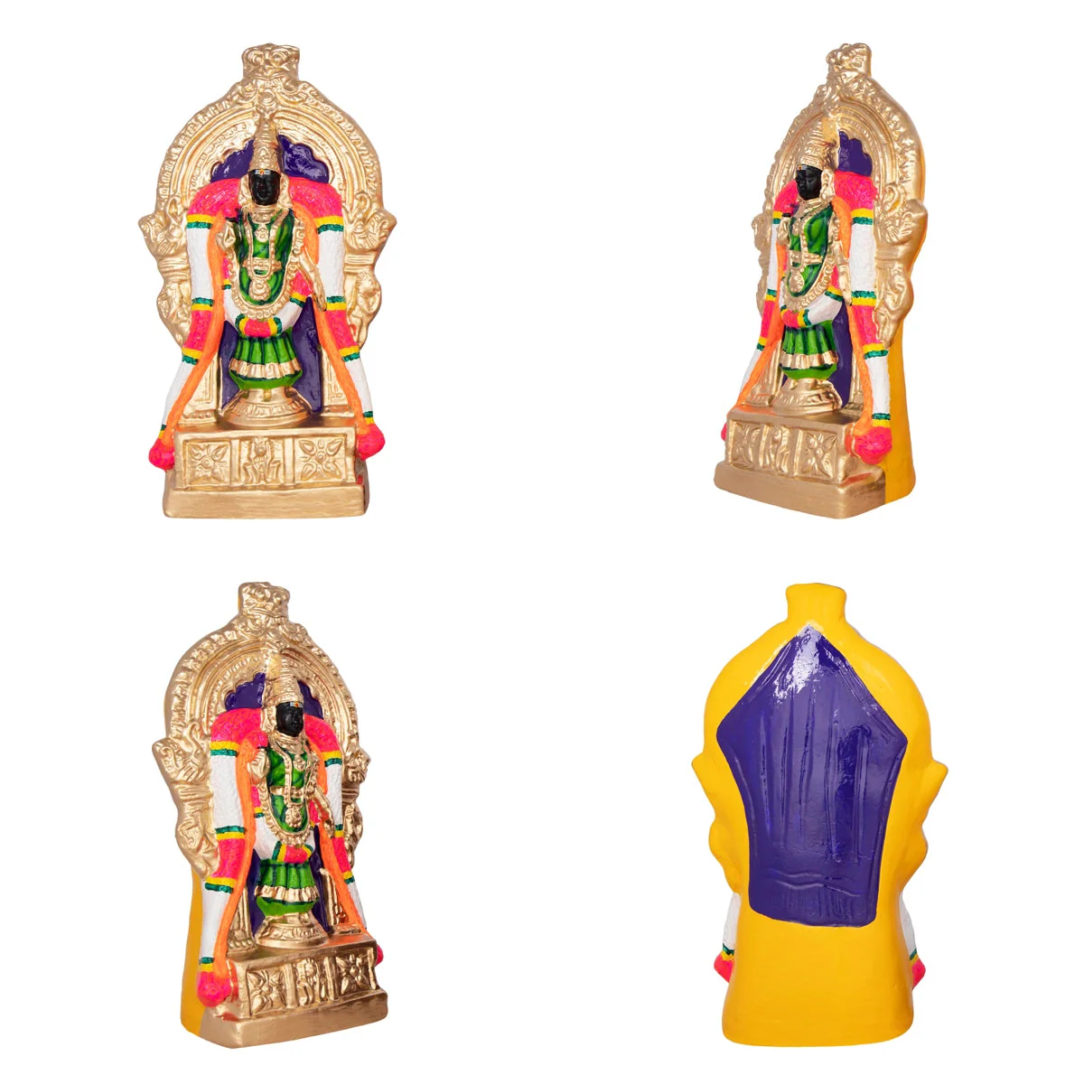 Annamalai Unnamalai Paper Mache Golu Bommai Pair- 13 X 8.5 Inches | Navaratri Gombe/Navratri Decor/Giri Golu Doll - Image 2