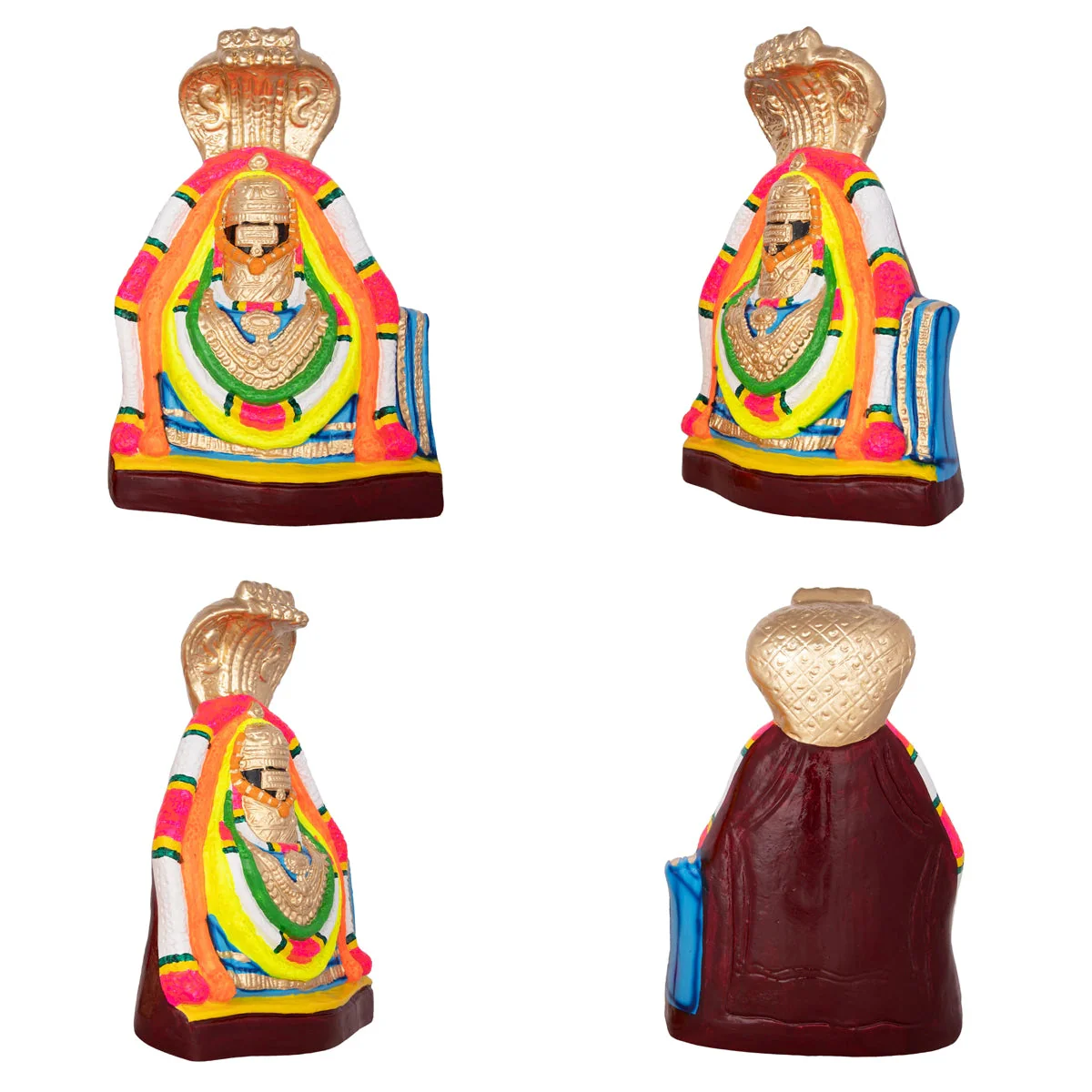 Annamalai Unnamalai Paper Mache Golu Bommai Pair- 13 X 8.5 Inches | Navaratri Gombe/Navratri Decor/Giri Golu Doll - Image 3