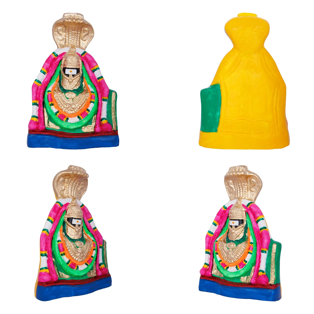 Annamalai Unnamalai Paper Mache Golu Bommai Pair - 13 x 9 Inches | Giri Golu Doll/ Gombe/ Navaratri Golu Bomma - Image 2