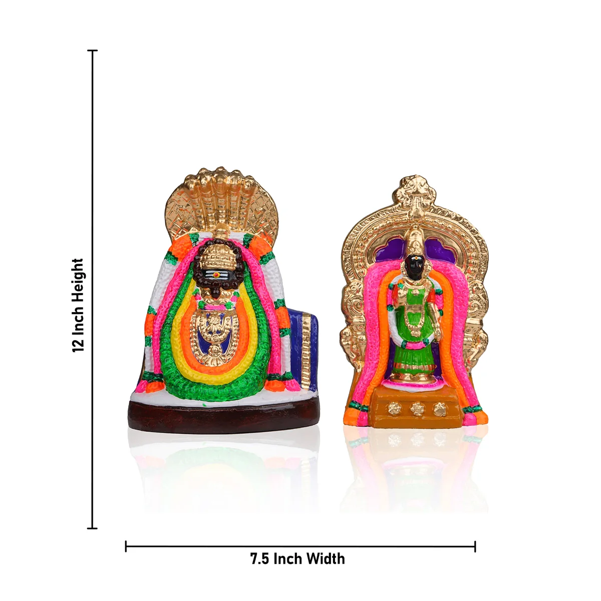 Annamalaiyar Pair - 12 Inches | Giri Golu Statue/ Clay Statue/ Navarathri Doll - Image 5