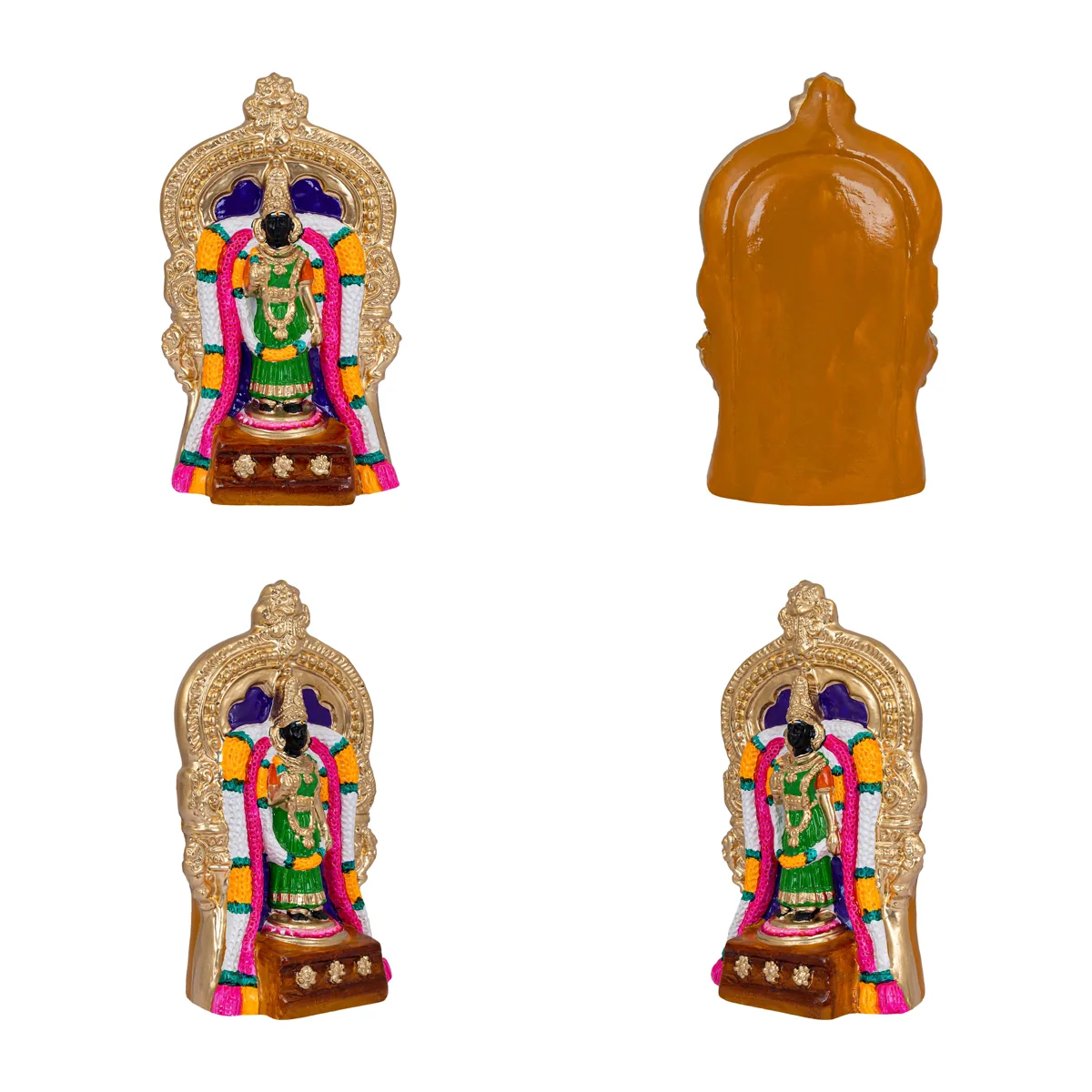 Annamalaiyar Unnamalai Amman Paper Mache Golu Bommai Pair - 12 X 8 Inches | Giri Golu Doll/ Navratri Gombe - Image 2