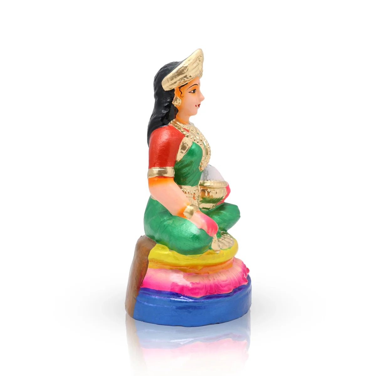 Annapoorani Clay Golu Bommai - 10 x 5.5 Inches | Giri Golu Doll/ Navaratri Golu Bomma/Gombe/Bommai - Image 4